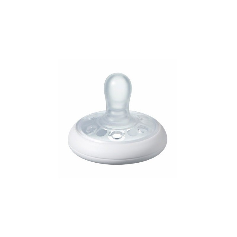 Tommee Tippee 2 Succhietti simili al seno materno-night 6-18m