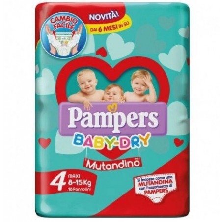 credit kosten Lokken Pampers - Baby Dry Mutandino - Size 4 Maxi (8-15 Kg) 16 Diapers