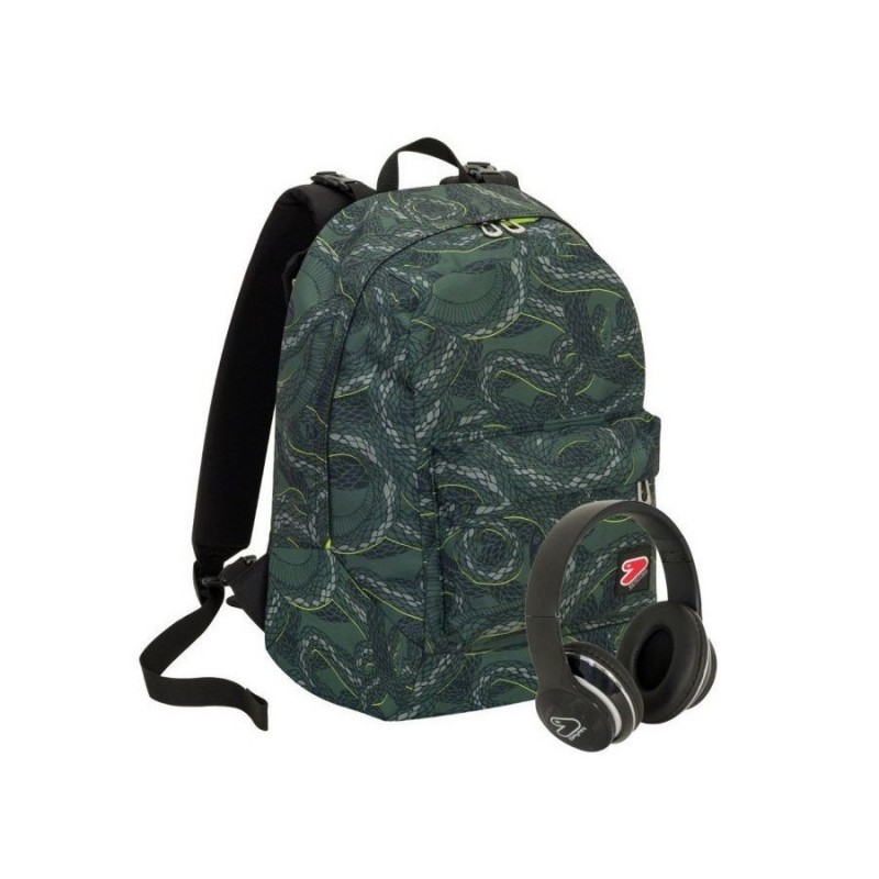 SEVEN - The Double project - doubleface backpack python military green