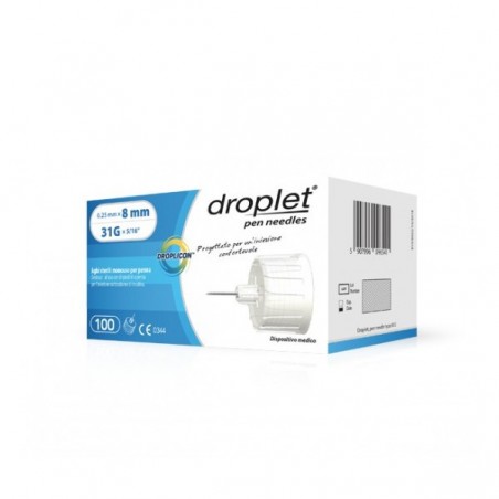 Droplet Pen Needles - 31G 8mm 100/BX