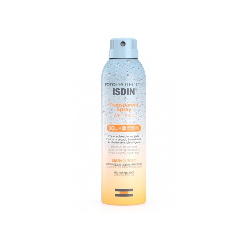 ISDIN - Fotoprotector SPF30 - Transparent Spray Wet Skin 250 ml