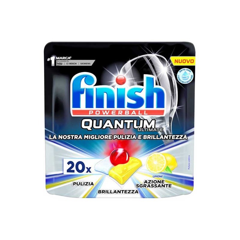 Ultimate Quantum FINISH Lemon Caps 20 - - For Dishwashers
