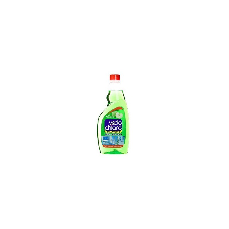 VEDO CHIARO - Brillatutto Mela Verde - Ricarica Detergente Per Vetri E  Superfici 500 Ml