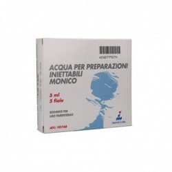 water for injections monico - 5 ampoules of 5 ml