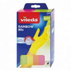 Rainbow - 80 Colorful Nitrile Gloves - Size S/M