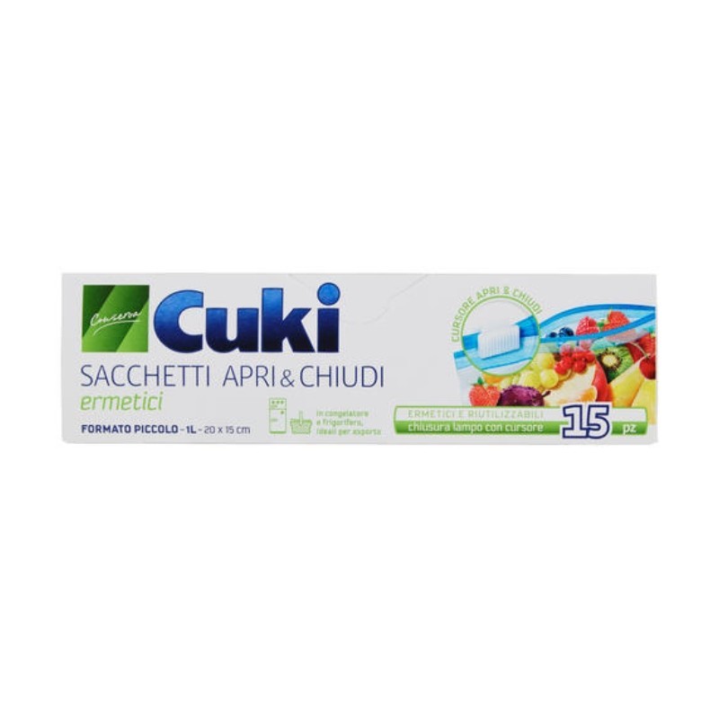 CUKI - Open And Close - 15 Hermetic And Reusable Pouches